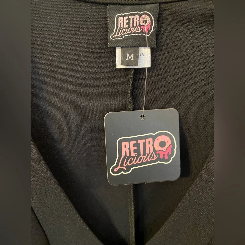 CREATURE OF THE NIGHT WIGGLE BAT PINUP FITTED SPOOKY LBD GOTH DRESS NWT - Picture 9 of 10